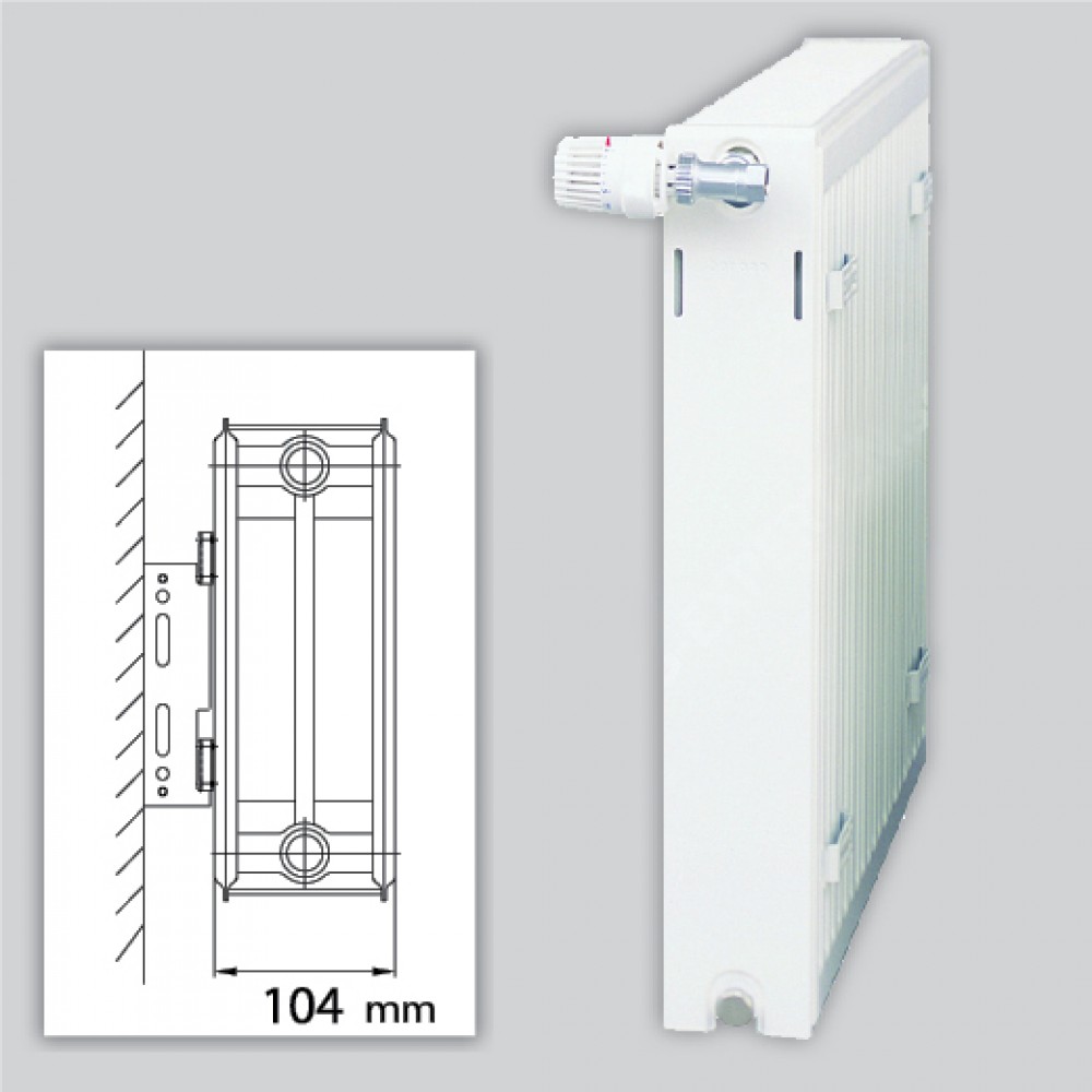 Radiator Heizrad 22 500x1000mm - 949 Watt opvarmer ca. 15 m²