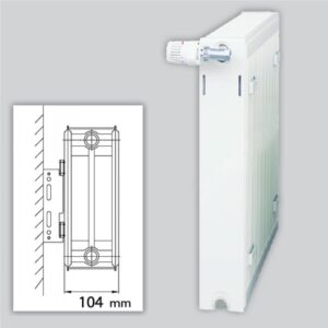 Radiator Heizrad 22 600x1800mm - 1967 Watt opvarmer ca. 33 m²