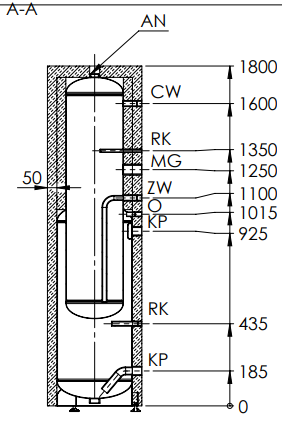 Multitank 180/100 Akkutank m/vvb - Billede 3