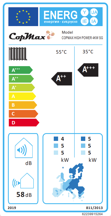 CopMax High Power 4 kW SG Luft til Vand varmepumpe - Billede 6
