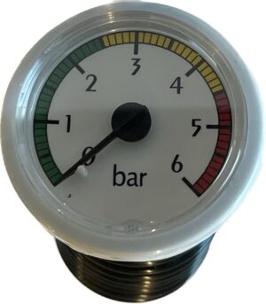 Manometer for brine og centralvarme 0-6 bar