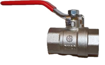 Kuglehane med L-greb muffe/muffe 3/4"