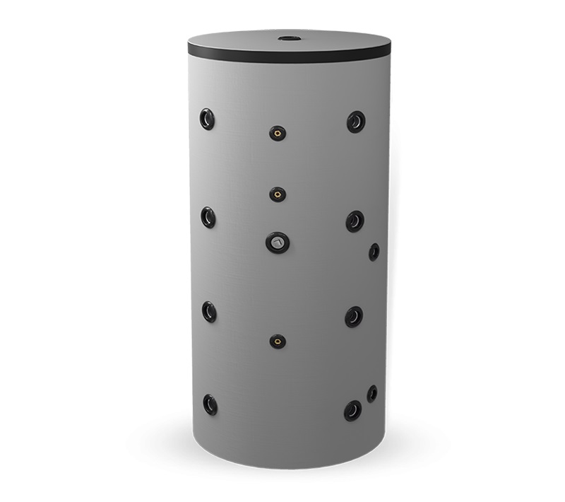 Akkutank med isolering og spiral 500 liter