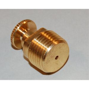 Luftskrue med håndhjul i messing 1/8"
