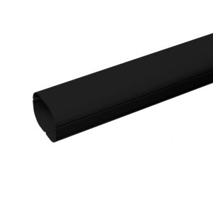 Inaba montagekanal 75x63mm, 2 meter, sort