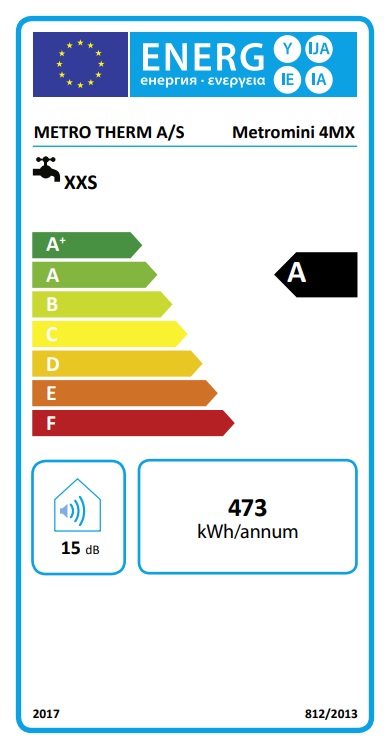 Metromini 4MX Gennemstrømsvandvarmer 2,0 l/min - 3,5kw - Billede 2