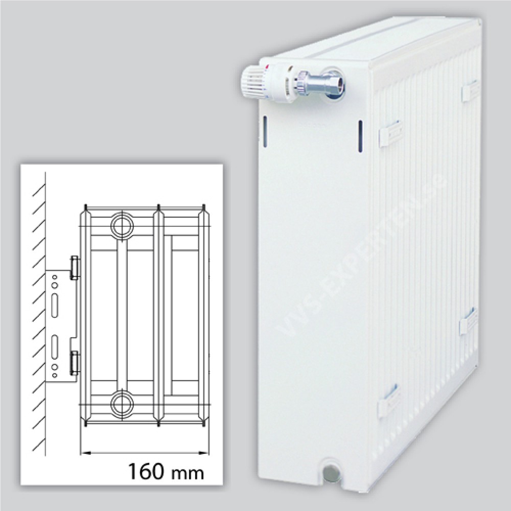 Radiator Heizrad 33 400x1800mm - 2036 Watt opvarmer ca. 34 m²