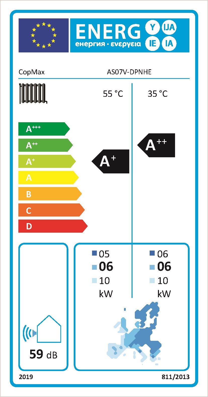 CopMax AS07 Luft til Vand varmepumpe med inverter - Billede 3